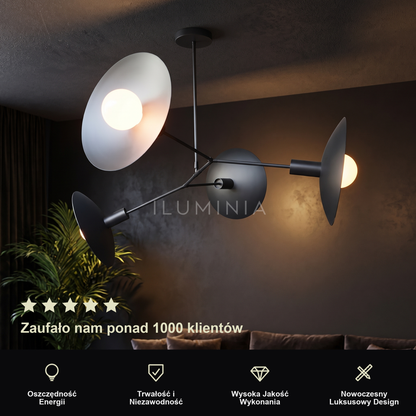 Żyrandol industrialny czarny | Celetta