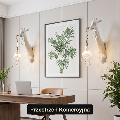 Kinkiet głowa żyrafy z kryształkami | SAFIRA