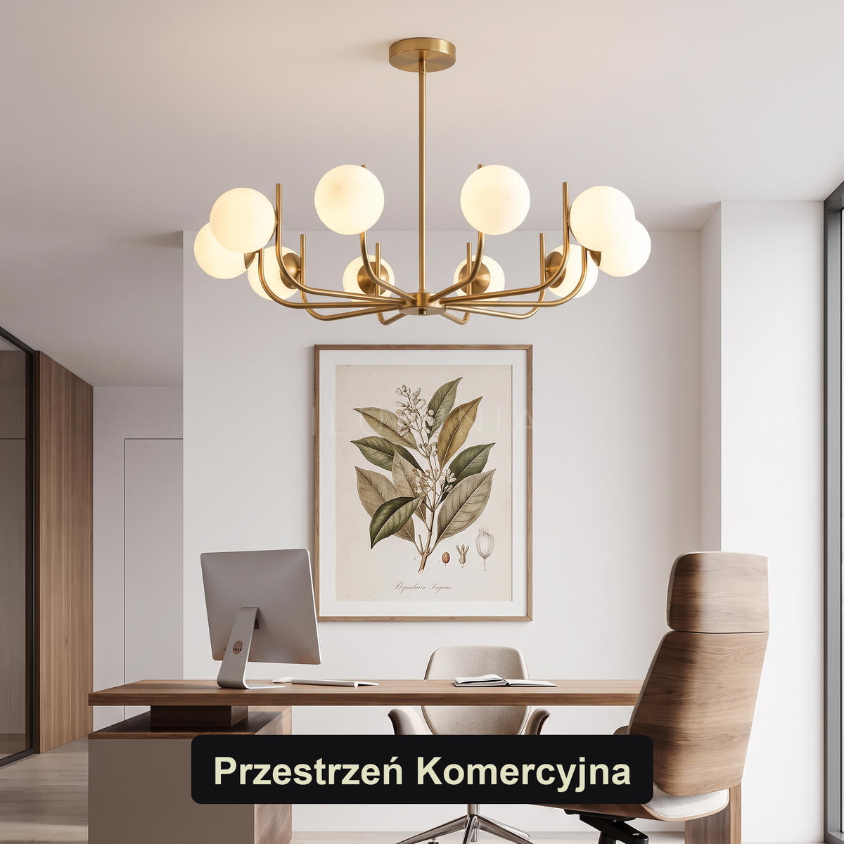 Żyrandol klasyczny biały | Bressa