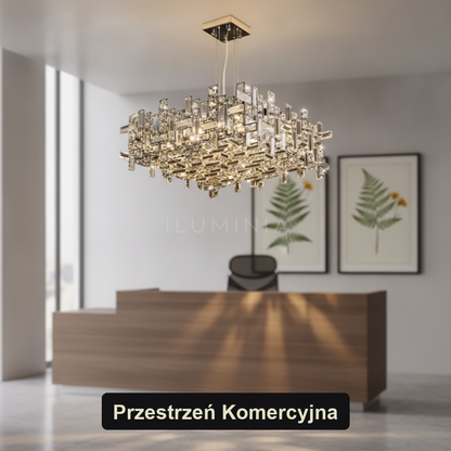 Żyrandol kryształowy LED | CRISTALLO – przestrzeń komercyjna