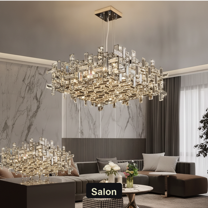 Żyrandol kryształowy LED | CRISTALLO – salon