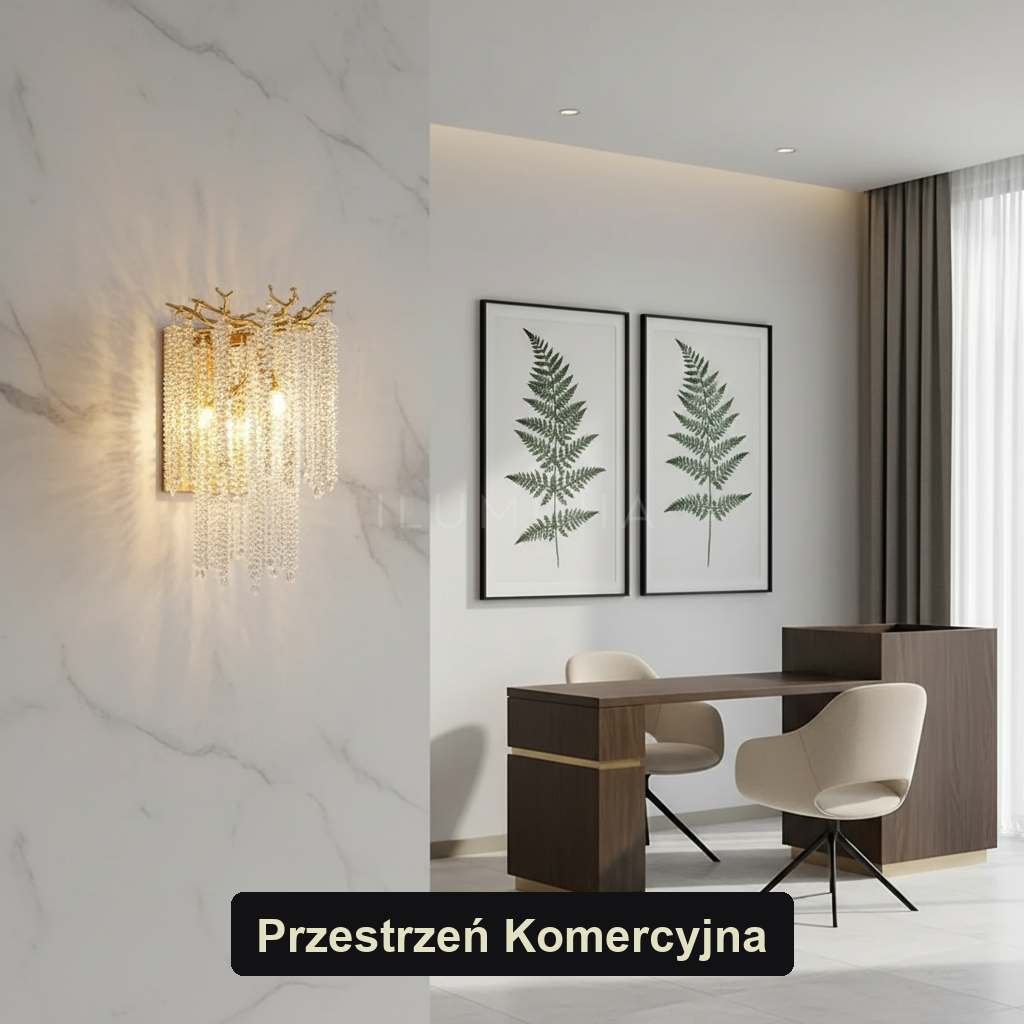 Żyrandol kryształowy nad stół | AURELIA – przestrzeń komercyjna