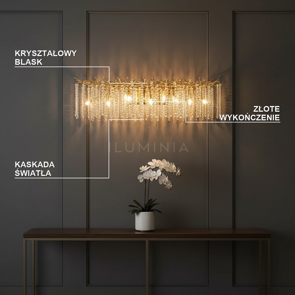 Żyrandol kryształowy nad stół | AURELIA – cechy i funkcje