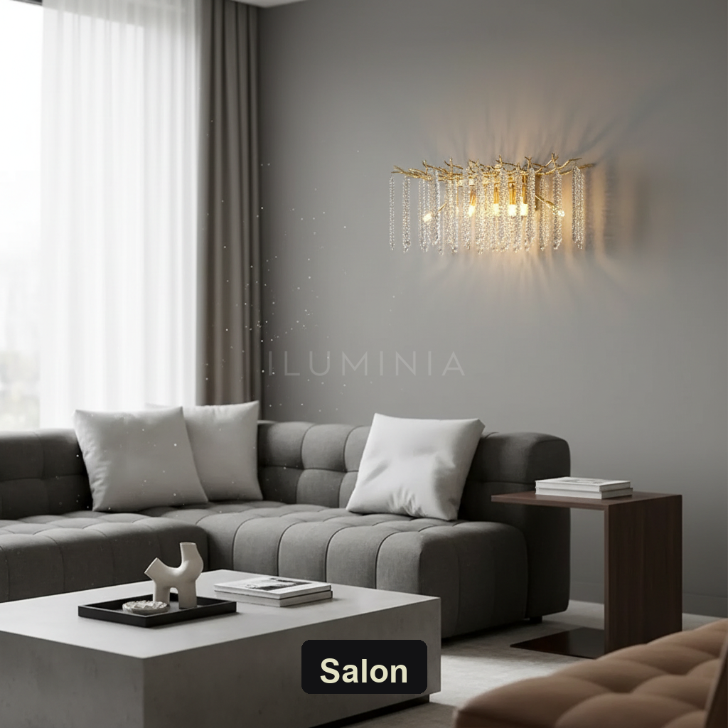 Żyrandol kryształowy nad stół | AURELIA – salon