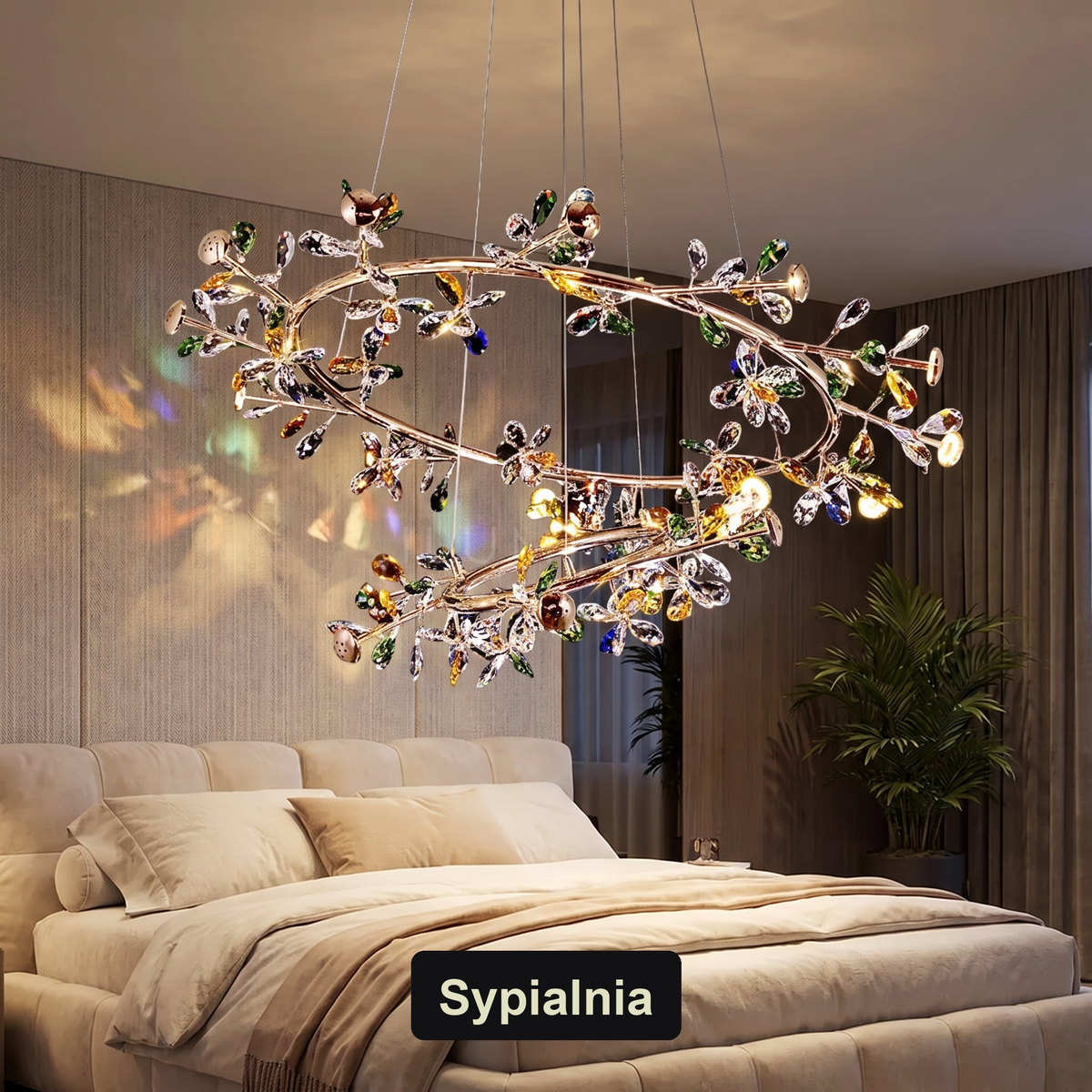 Żyrandol kryształowy owalny | Mirilla