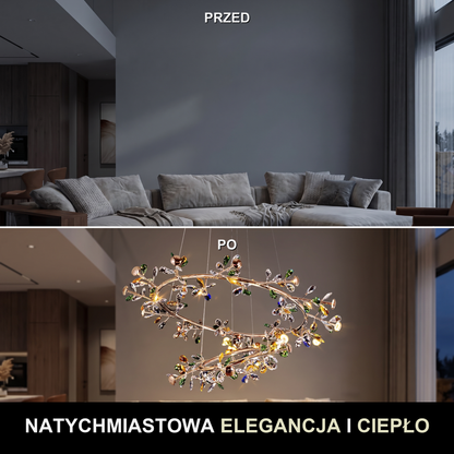 Żyrandol kryształowy owalny | Mirilla