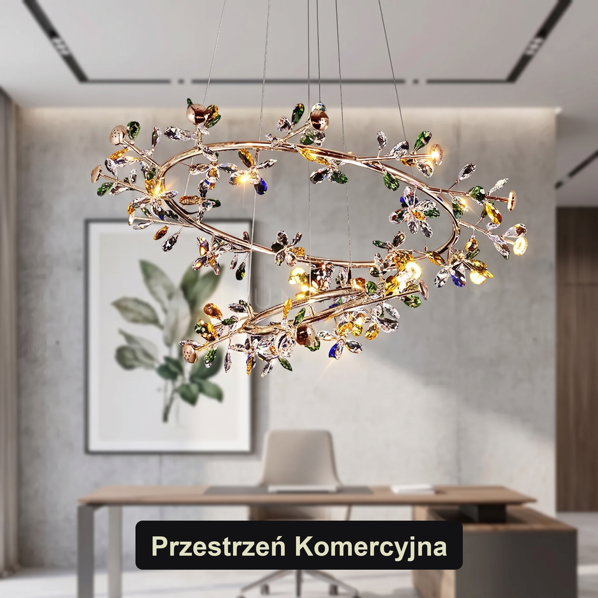 Żyrandol kryształowy owalny | Mirilla