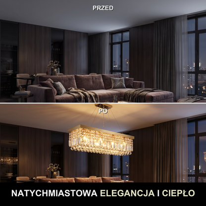 Żyrandol kryształowy prostokątny | Galisa