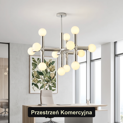 Żyrandol kule srebrne | Carmela