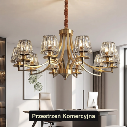 Żyrandol mosiężny do salonu | Capola