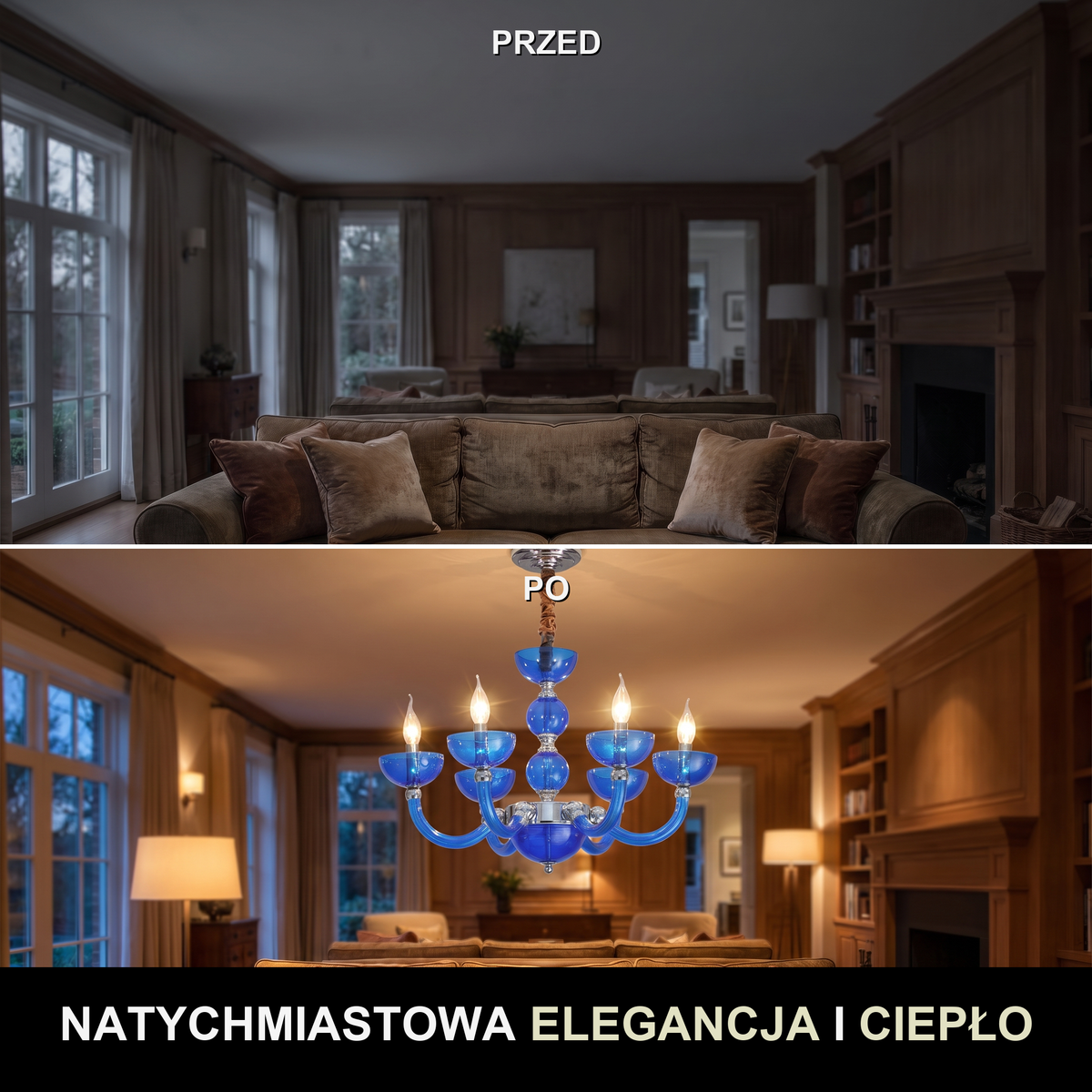 Żyrandol niebieski dla chłopca | Tessezza