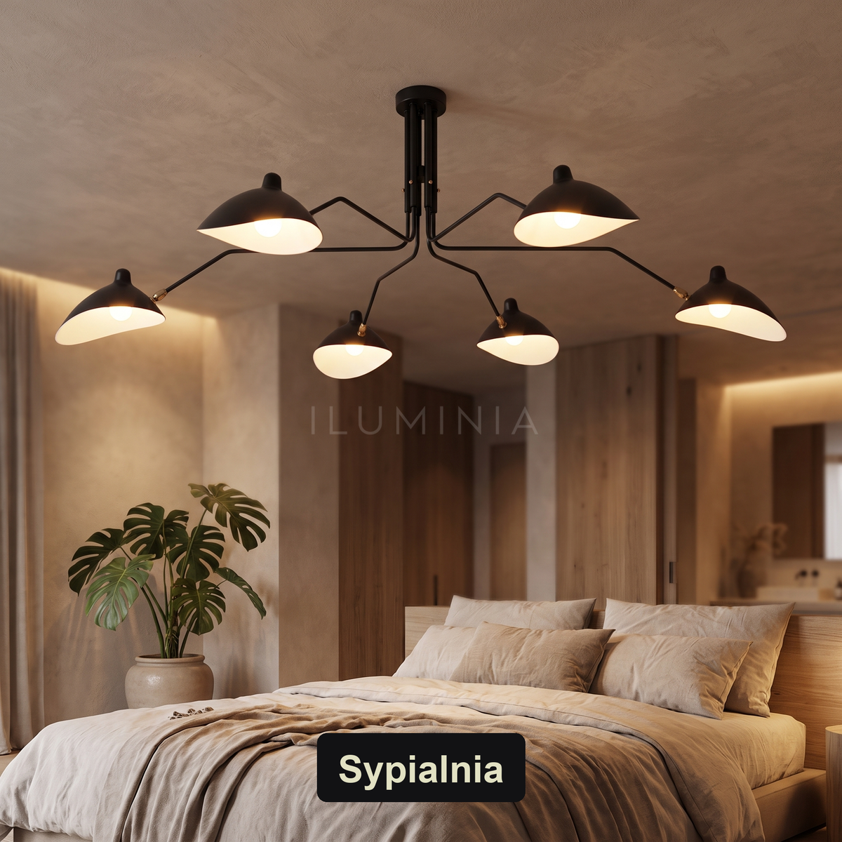 Żyrandol nordic | Brenuna – sypialnia