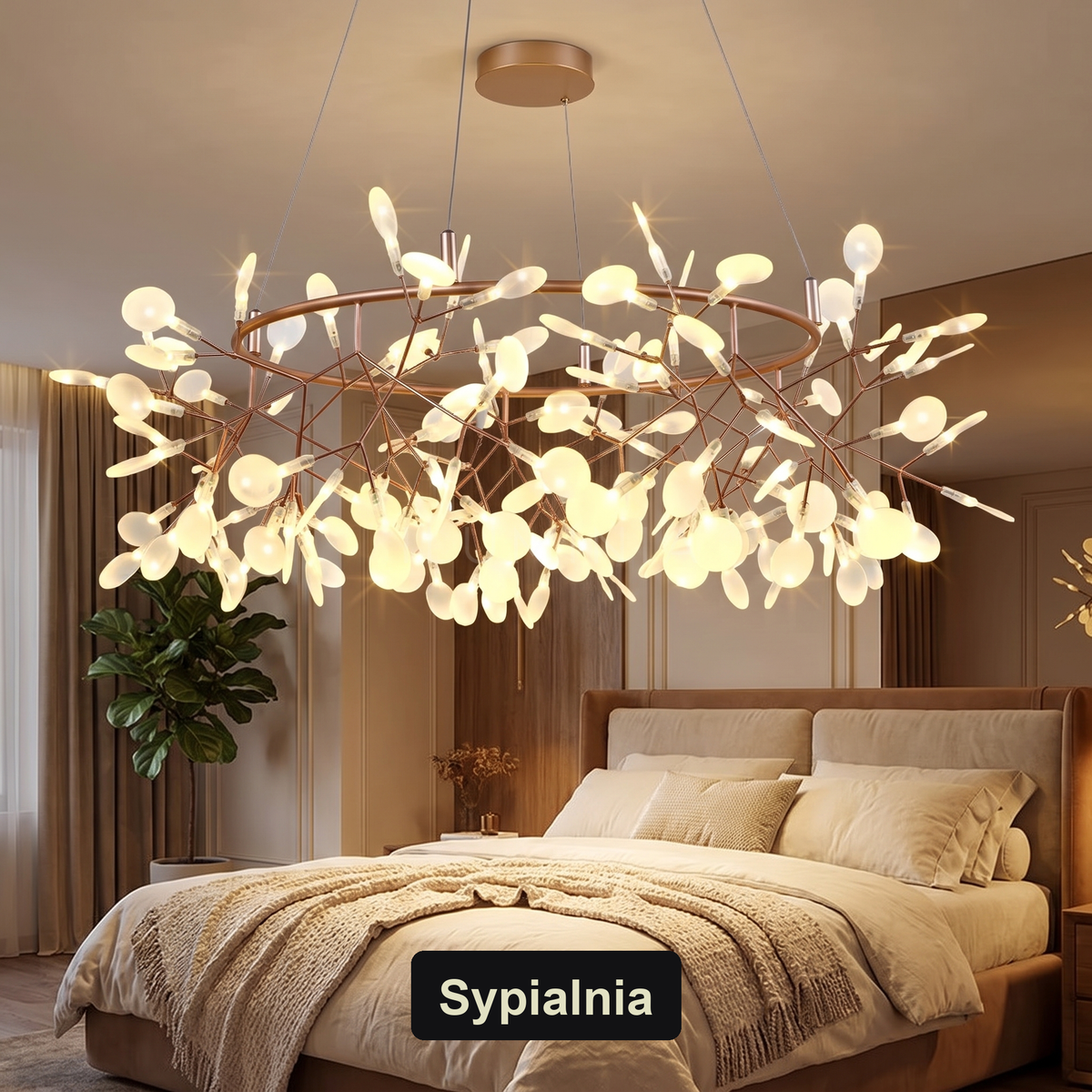 Żyrandol Nordic firefly | STELLARA – sypialnia