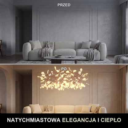 Żyrandol Nordic firefly | STELLARA – przed i po