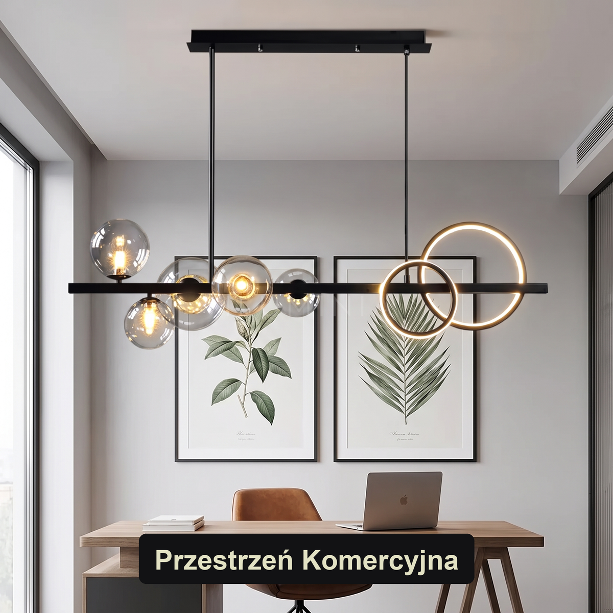 Żyrandol okrągły kule | Galezza – przestrzeń komercyjna