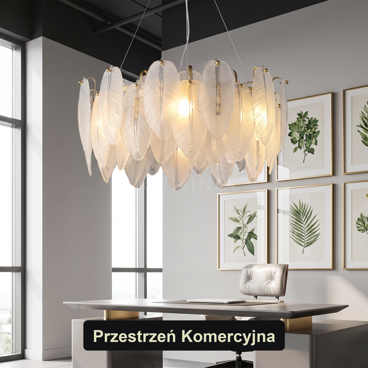 Żyrandol pióra | Rinella – przestrzeń komercyjna