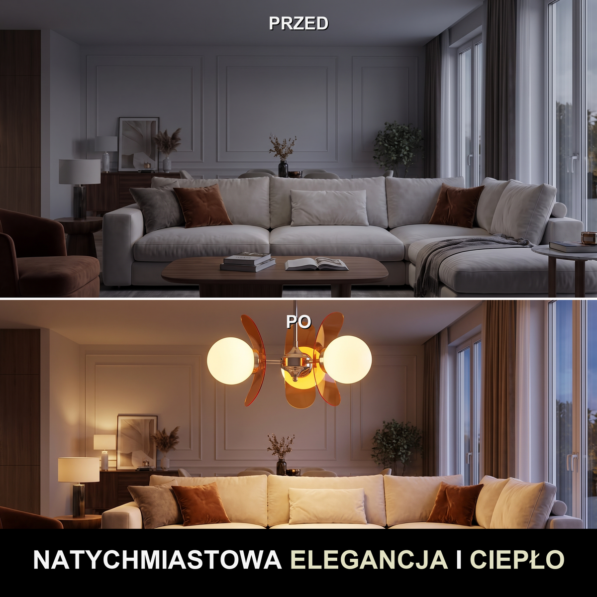 Żyrandol retro do sypialni | Ubalina
