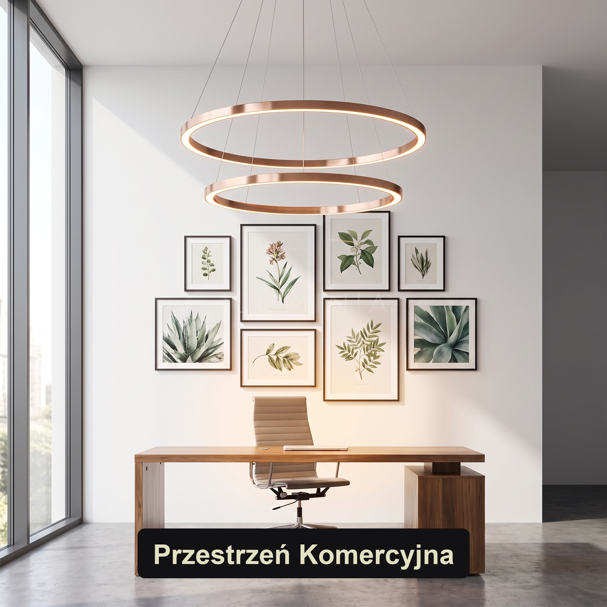 Żyrandol różowe złoto | Terisa – przestrzeń komercyjna