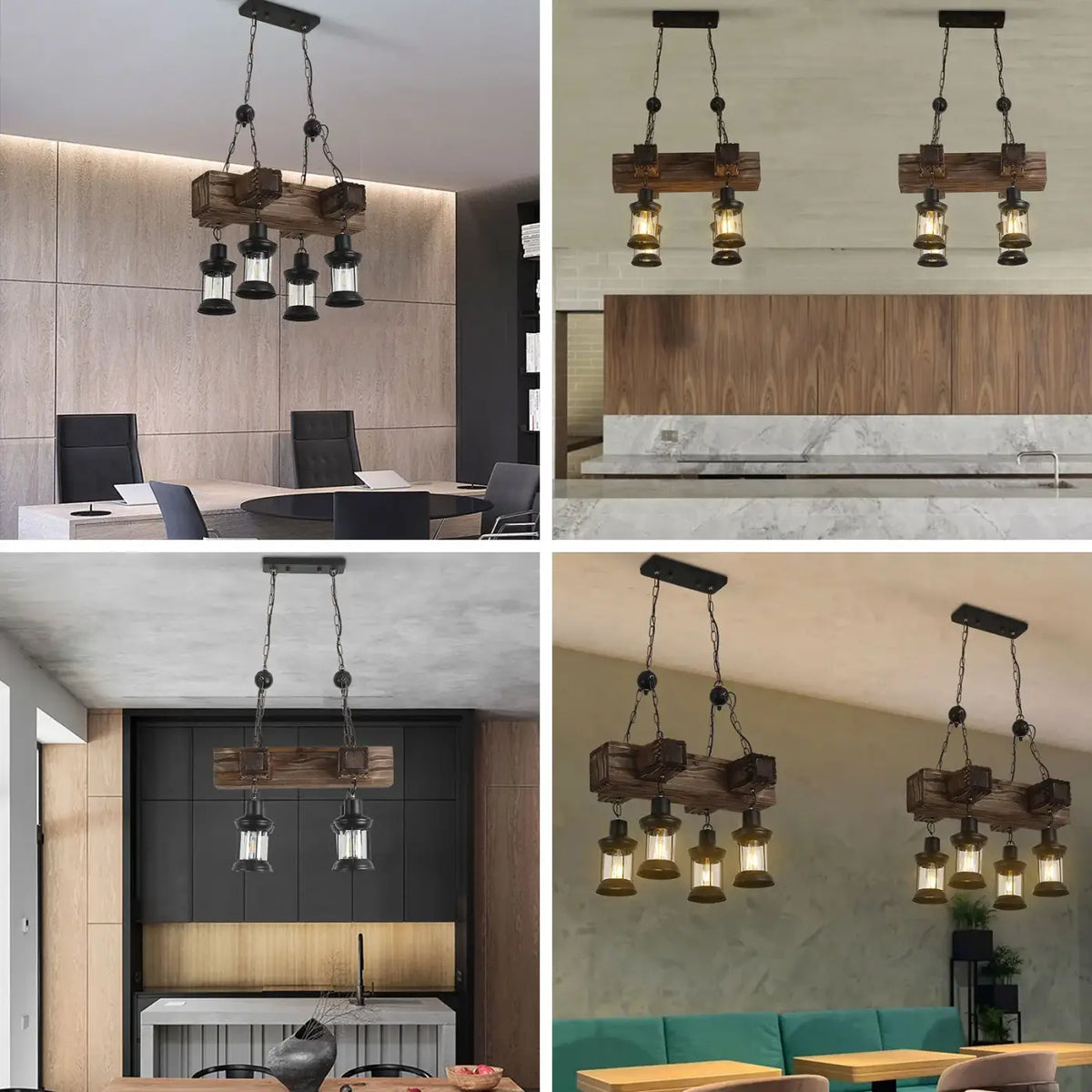 Żyrandol rustykalny do kuchni w stylu art déco