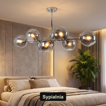 Żyrandol srebrny kule | Sienelia