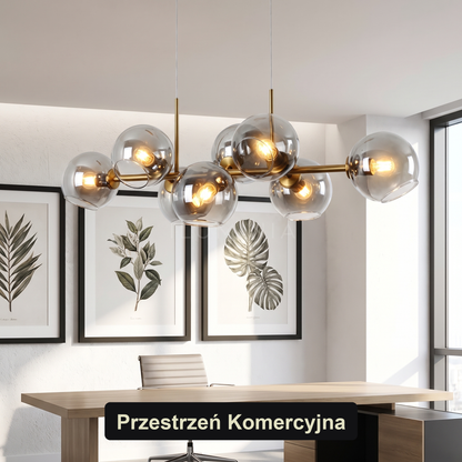 Żyrandol srebrny kule | Sienelia