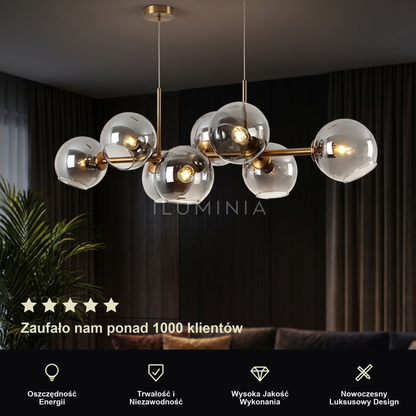 Żyrandol srebrny kule | Sienelia