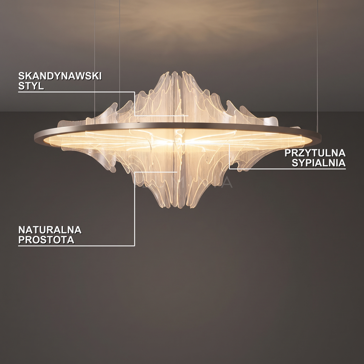 Żyrandol styl skandynawski sypialnia | Verella