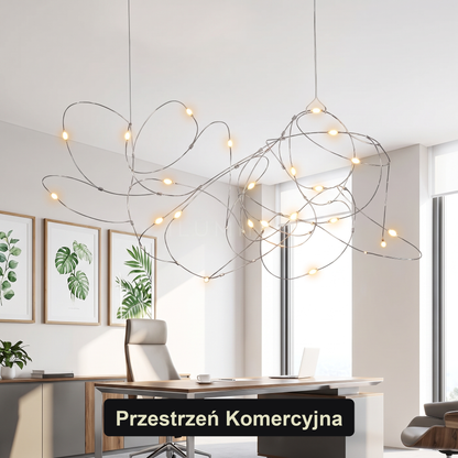 Żyrandol świecznikowy srebrny | Tuvisa