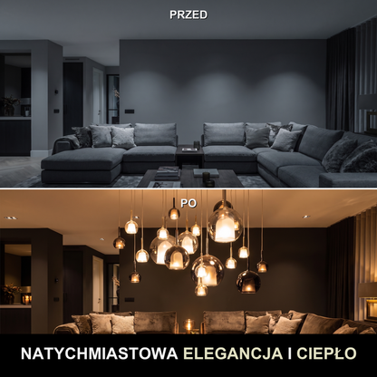 Żyrandol w stylu art deco | Dolara – przed i po