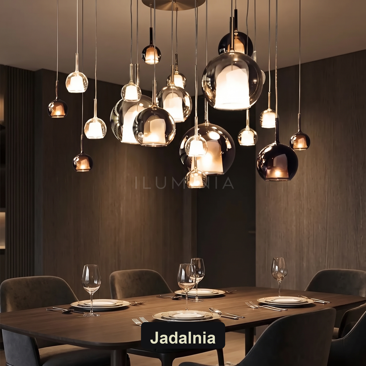 Żyrandol w stylu art deco | Dolara – jadalnia