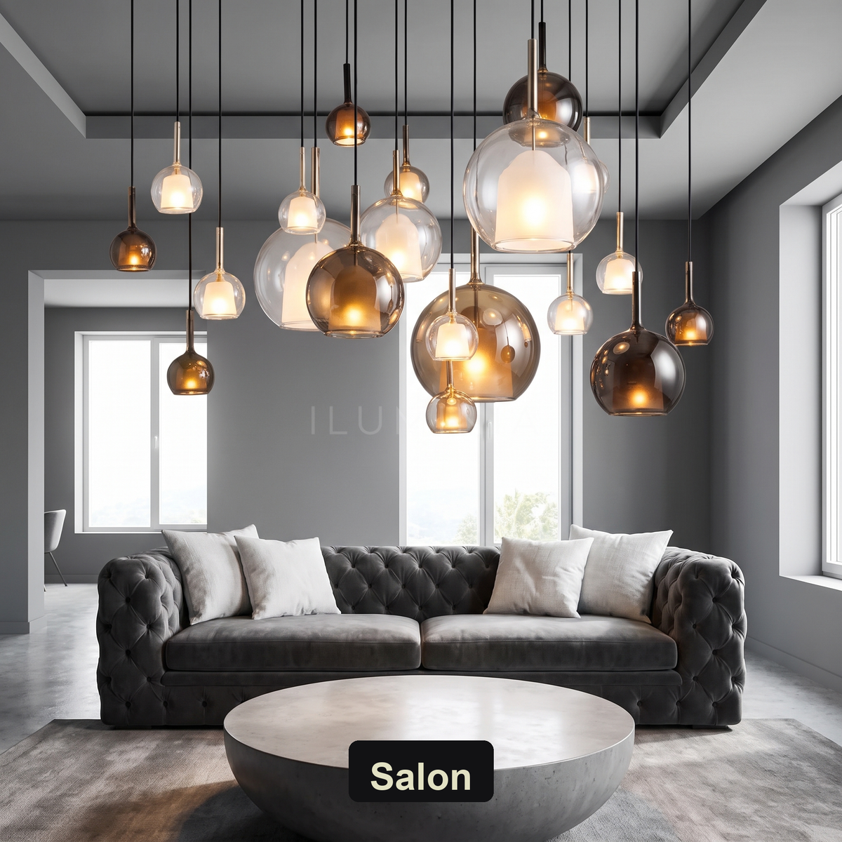 Żyrandol w stylu art deco | Dolara – salon