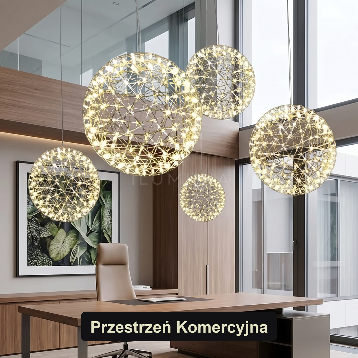 Żyrandol z kulami | Ferrina