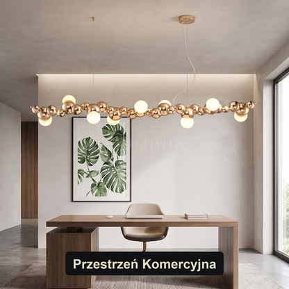 Żyrandol złoty kule | Ricena – przestrzeń komercyjna